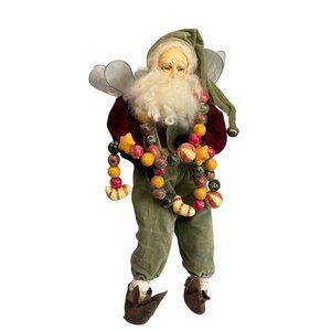 Mark Roberts Premier Flemish Collection Fairy Santa Wings Garland 17" Late 1980s
